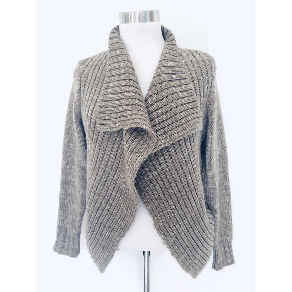 Merona Womens Brown Color Size Large Soft Cozy Open Cardigan Sweater Thick Knit